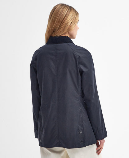 BARBOUR BEADNELL WOMEN'S WAXED JACKET - NAVY