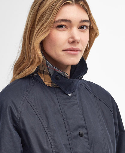 BARBOUR BEADNELL WOMEN'S WAXED JACKET - NAVY
