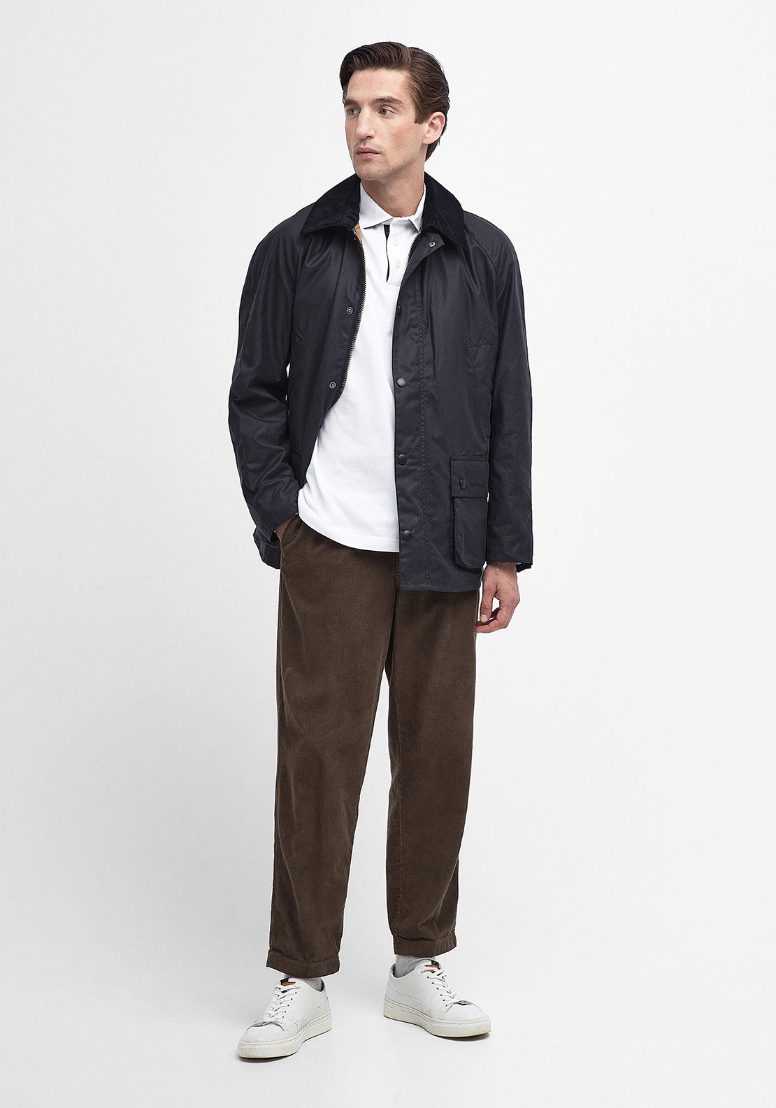 Barbour Men’s Ashby Wax Jacket, Navy